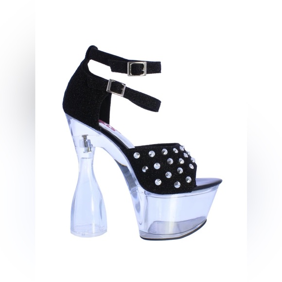 Exotic Studded Platform Heels - Picture 2 of 4
